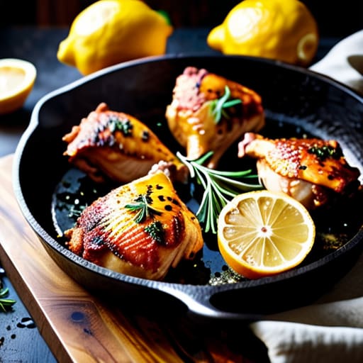 Zesty Lemon and Garlic Chicken with Asparagus.