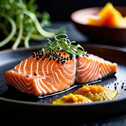 Pan-seared Zesty Turmeric Salmon & Greens.