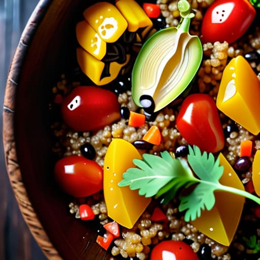 Rainbow Quinoa and Black Bean Skillet.