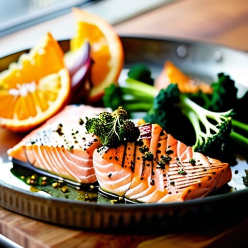 Sheet Pan Salmon and Rainbow Wedges