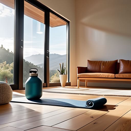 Home workout for beginners in living room.