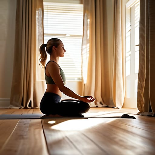 Person performing morning stretches for wellness.