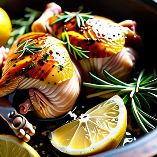 Zesty Lemon and Herb Chicken with rosemary.
